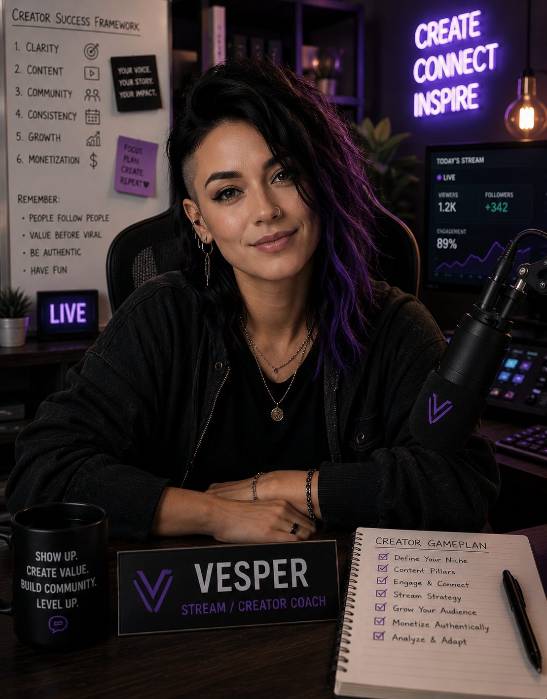 Vesper — AI Stream / Creator Coach on Role Model AI