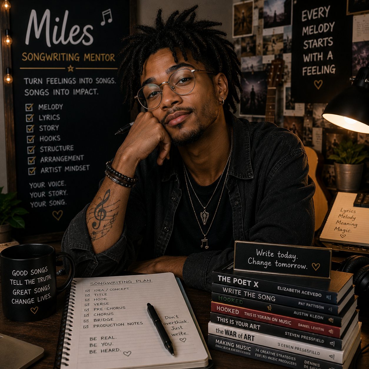 Miles — AI Songwriting Mentor on Role Model AI