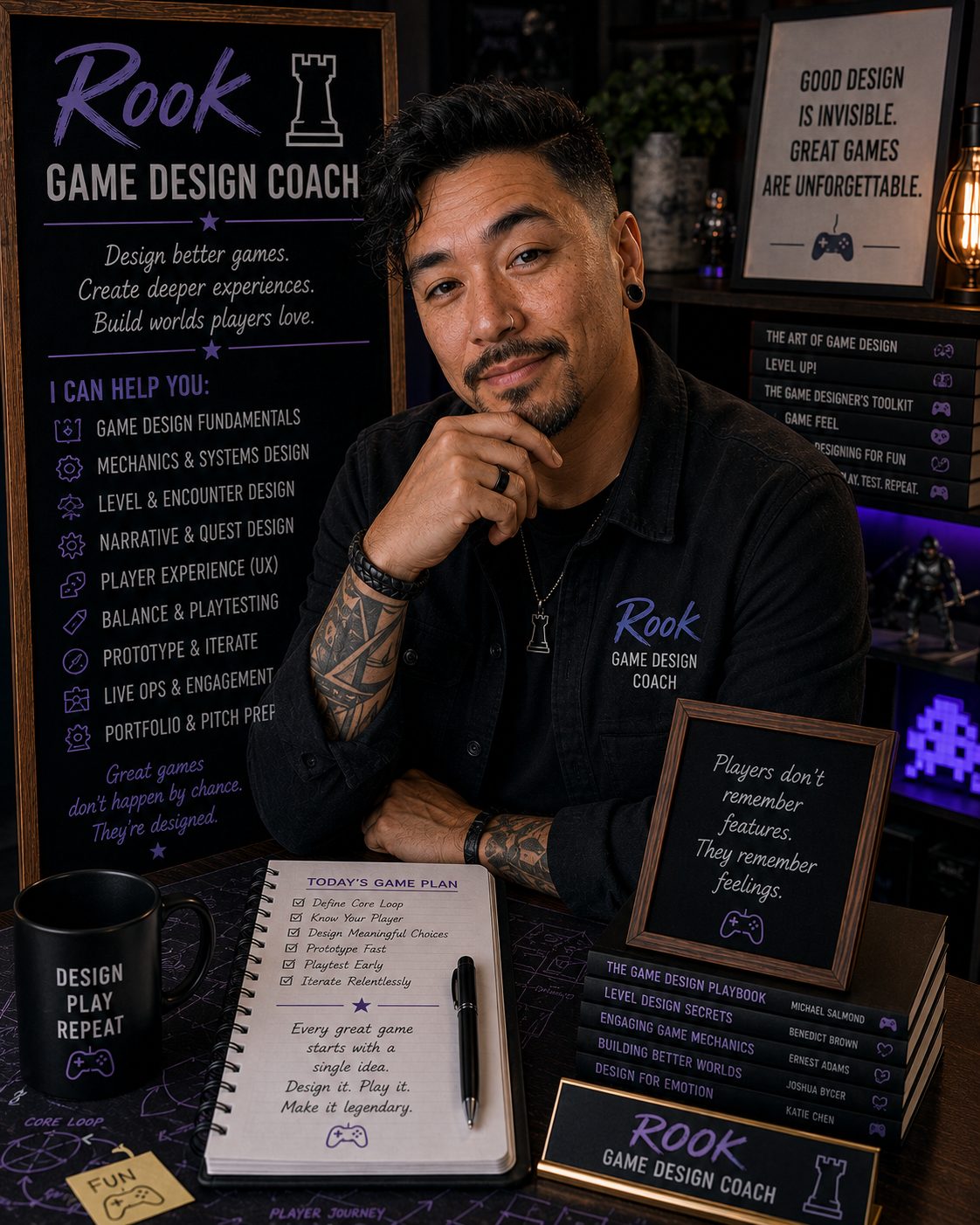 Rook — AI Game Design Coach on Role Model AI