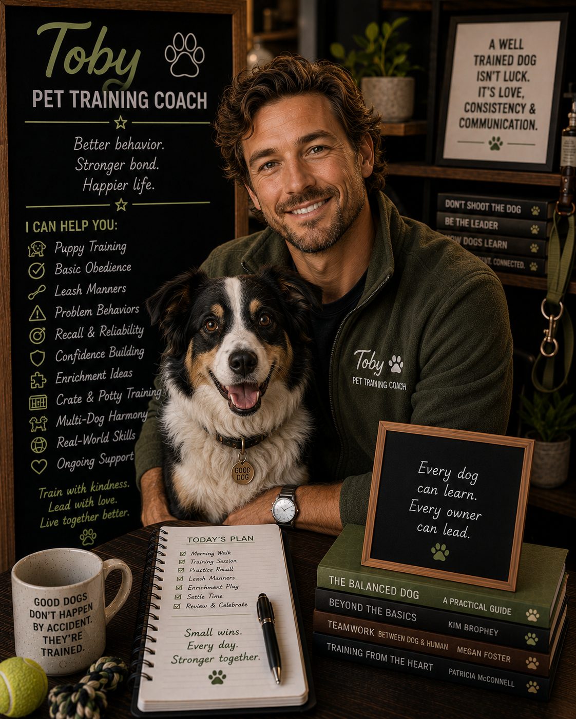 Toby — AI Pet Training Coach on Role Model AI