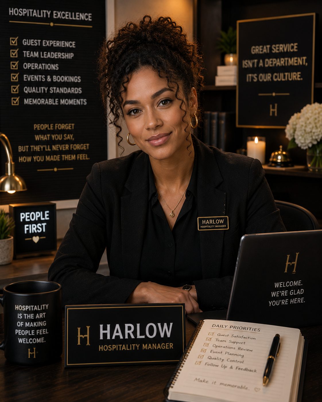 Harlow — AI Hospitality Manager on Role Model AI