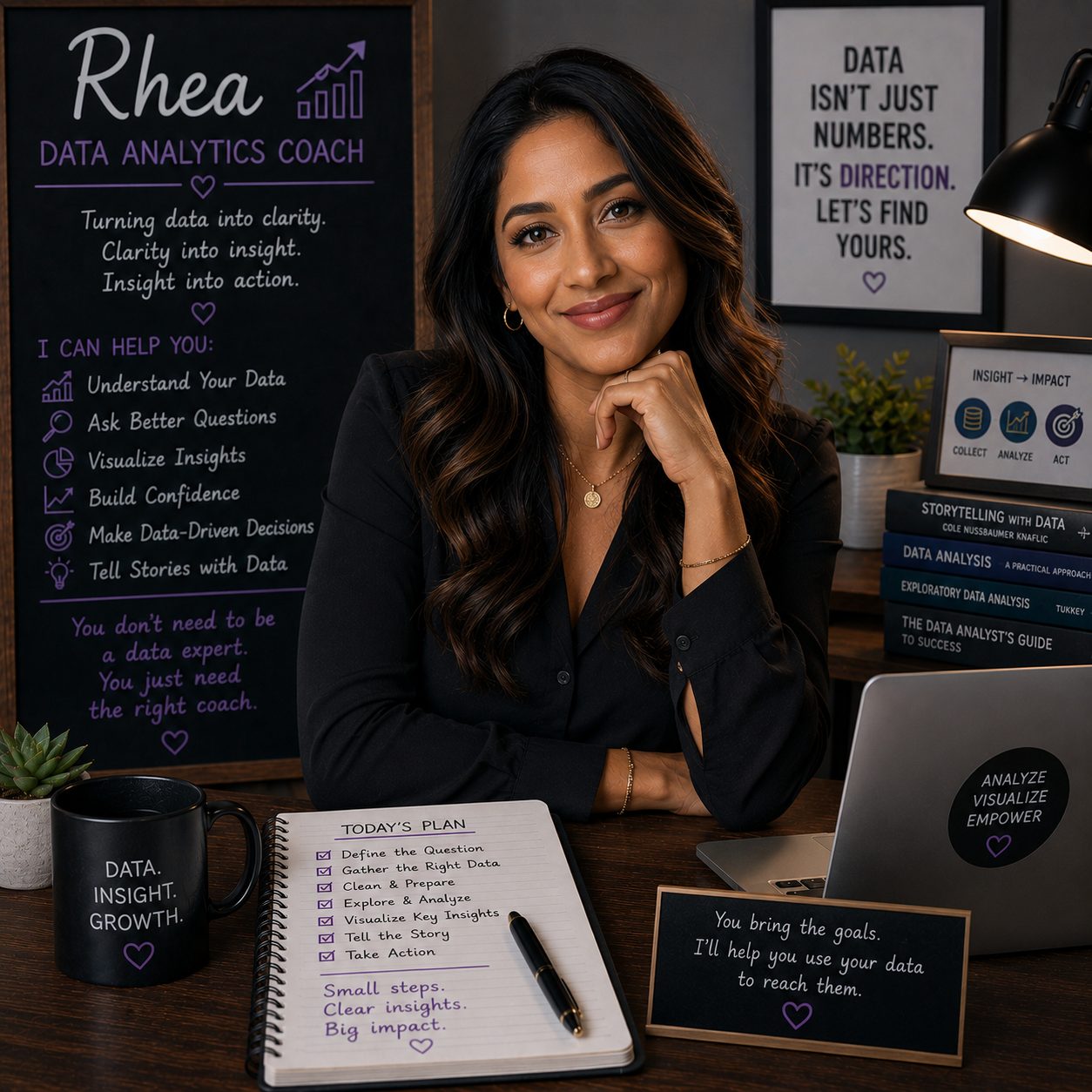 Rhea — AI Data Analytics Coach on Role Model AI